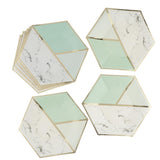 Max 8pcs Hexagon Paper Plates Disposable Wedding Birthday Party Tableware 26cm