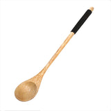 Max Creative Wooden Spoons Long Handled Soup Dessert Tea Spoon Black Kinking C