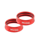 Maxbell 2x Folding Bike Handlebar Fixing Rings Aluminum Frame Stem Mount Replacement Red 31.8mm
