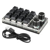 Maxbell Mini Mechanical Gaming Keypad Macro Programming Keys for Windows 12 Keys