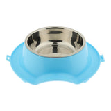 Maxbell Pet Slip and Leakproof Combination Bowl Stainless Steel Dog Bowl Blue
