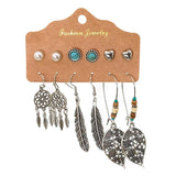 Maxbell 6 Pairs Fashion Earrings Women Boho Dangle Drop Earring Cute Moon Star C