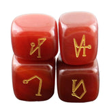 Max Natural Crystal Stone Engraved 4 Angel Symbols Palm Stone #3