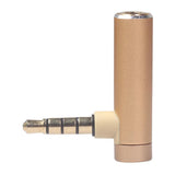 Max Maxb 3.5mm Male to Female Audio Adapter Right Angled Earphone Converter Golden