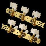 Max 3 in Line String Tuning Pegs Tuners Flower Button for Classical Guitar 3R 3L