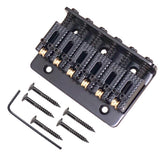 Max 6 String Roller Saddle Hardtail Bridge with Wrench Screws Black