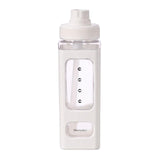 Maxbell Leakproof Water Bottle with Straw 700ml Reusable Anti Slip for Home Office white