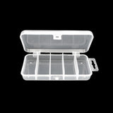 Maxbell Plastic Fishing Tackle Box 5-slots Lures Storage Bait Case Tool Organizer