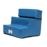 Maxbell Pet Dog Stairs Dog Ramp Ladder Detachable Cover Anti Slip Climbing Bed blue