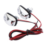 Max 1 Pair Car Hood Windshield Spray Nozzle Wiper Washer With LED Light White Light
