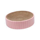 Maxbell Round Cat Scratcher Cardboard Durable Nest Furniture Protection for Kitten Pink