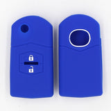 Max Maxb Car 2 Buttons Remote Silicone Key Cover Case Shell For Mazda M3 M6 Blue