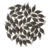 Max 50Pcs Alloy Rugby Connectors Charms for Jewelry Making Antique Bronze