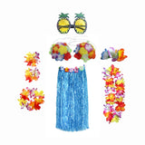 Maxbell hawaiian Skirt Costume Set Fancy Dress Luau National Dress Cosplay 80cm Blue