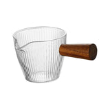 Maxbell Espresso Glass Mini Heat Resistant with Wood Handle for tea Barista Style A