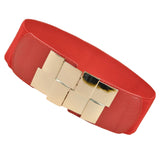 Maxbell Wide Waist Skinny belt Size Exquisite Decorative for Dress Ladies Red