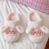 Maxbell Fashion Animal Slippers House Soft Comfy Winter Warm Plush white 38 to 39