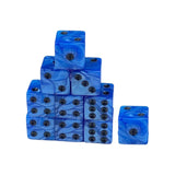 Maxbell 10x 0.6inch Game Dices Teaching Aids for Table Game Role Play Math Teaching Blue Black