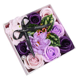 Maxbell Rose Soap Flower Gift Box Floral Scented Soap Party Wedding Flower Bath Soap Violet