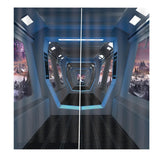 Maxbell 2 Panels 3D Digital Print Curtain Drapes+Hook+Mute Ring, Home Decor Style_18