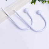 Max 1 Pair Wall Mounted Curtain Holdbacks/Tiebacks U Arm Hook  White