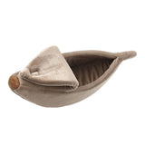 Maxbell Banana Cats Bed House Lovely Pet Supplies Warm for Kittens Dogs Bed Brown
