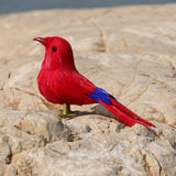Max Artificial Bird Feather Realistic Home Garden Decor Ornament Red Bird