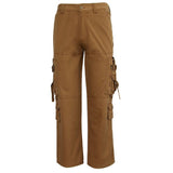 Max Men's Cotton Combat Army Cargo Pants Multi Pockets Work Trousers 29 Yellow