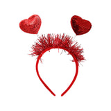 Maxbell Sequins Heart Headbands Headwear Valentines Day Headdress for Decoration