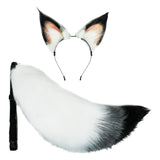 Maxbell 2x Plush Fox Ears and Tail Set Kids Adult Headband Cosplay Fancy Dress 75cm