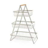 Maxbell Fruit Basket Display Stand Rack Cake Stand Bread Basket for Candy Desserts White
