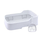 Maxbell Mesh Dog Toilet for Small and Medium Dogs Easy to Clean with Protection Wall White