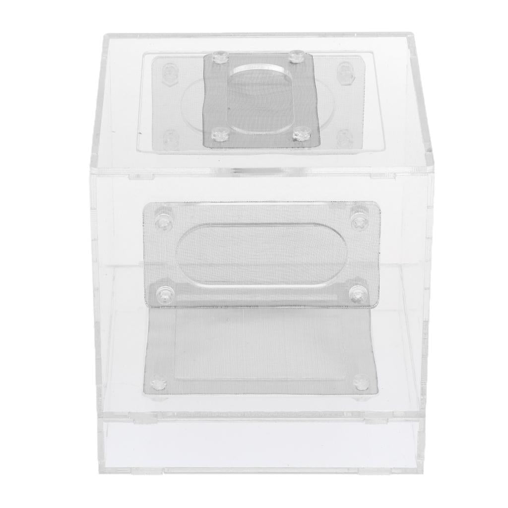 Max Acrylic Reptile Turtle Tortoise Lizard Breeding Box Feeding Container Clear