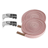 Maxbell Elastic No Tie Shoelaces Shoe Laces Quick Flat Adults Trainer  Pink