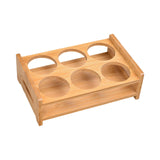 Maxbell Wood Shot Glass Holder Drink Cup Storage Holder for Home Party 6 Hole