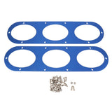 Maxbell 2X Universal Aluminum Rear Bumper Air Diversion Diffuser Panel 3-Hole Blue