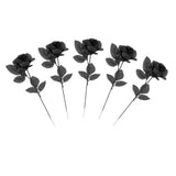 Maxbell Polyester Roses Halloween Table Centerpieces Party Decor black