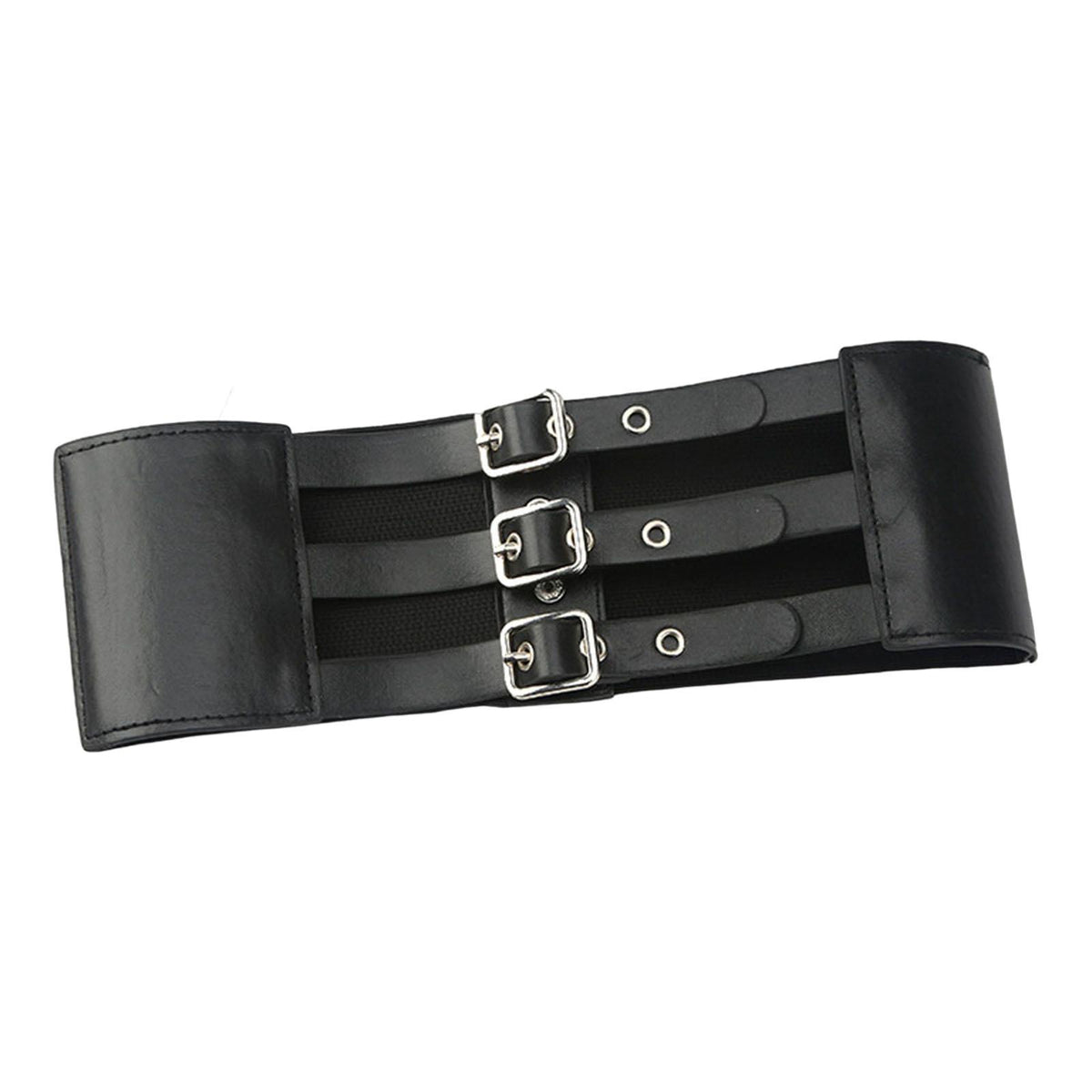 Maxbell Elastic Wide Waist Belt PU Waistband Vintage Style Cosplay Club Dresses