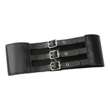 Maxbell Elastic Wide Waist Belt PU Waistband Vintage Style Cosplay Club Dresses