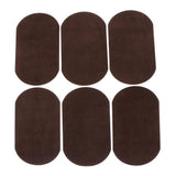 Max 6pcs velvet Oval Elbow Knee Patches Repair Applique sewing suede  Dark Brown