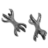 Maxbell 2 Pieces Micro Rhinestone Eagle Claw Bracelet Connector Beads Metallic Black