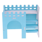 Maxbell Hamster Guinea Pig House Hideout Playground Exercise Toy With Ladder Blue