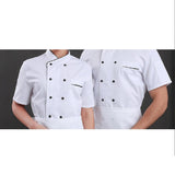 Max Unisex Short Sleeve Chef Jacket Kitchen Cook Coat Uniforms XL White