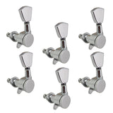 Max 6L Electric Guitar Tuning Pegs Machine Heads Knobs Parts Accessory Silver