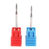 Maxbell 2Pcs Nail Drill Bits Diamond Cuticle Clean Electric Files Buffing Tool 02