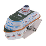 Max Funny Retro Wind-up Tin Toys Cruise ship Mini Vessel Tintoy for Kids Gift B