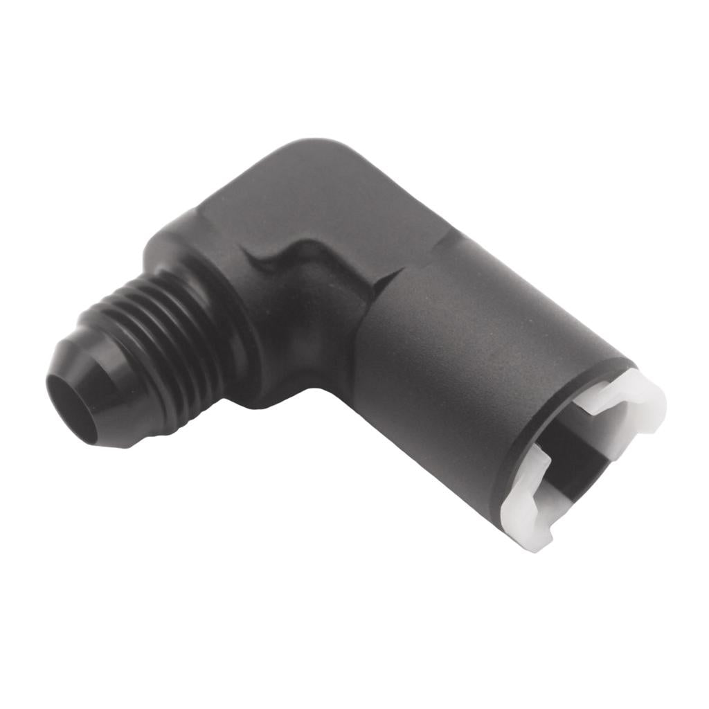 Maxbell Black Aluminium AN-6 90 Degree Female Fuel Oil Line Adapter Fitting Billet
