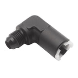 Maxbell Black Aluminium AN-6 90 Degree Female Fuel Oil Line Adapter Fitting Billet