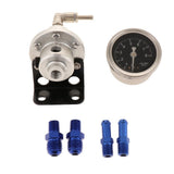 Max Maxb Universal Type S Adjustable Fuel pressure Regulator Silver