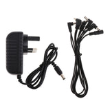 Maxbell 9V AC/DC Guitar Effect Power Adapter Charger w/ 1 to 5 Way Cable Cords